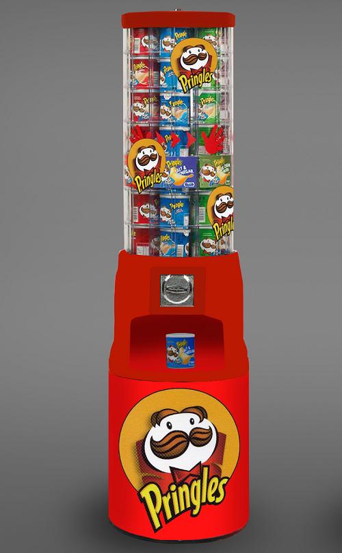 Automat Na stojaku Pringles Chipsy z pokrywą